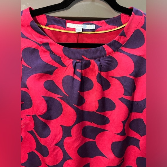 Boden size 4 Pink and violet Long Sleeve Sheath dress - Picture 3 of 9